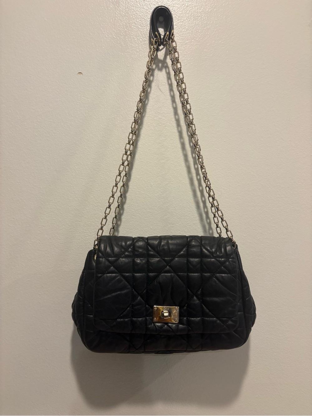 Dior Black Milly La Foret Quilted shoulder bag